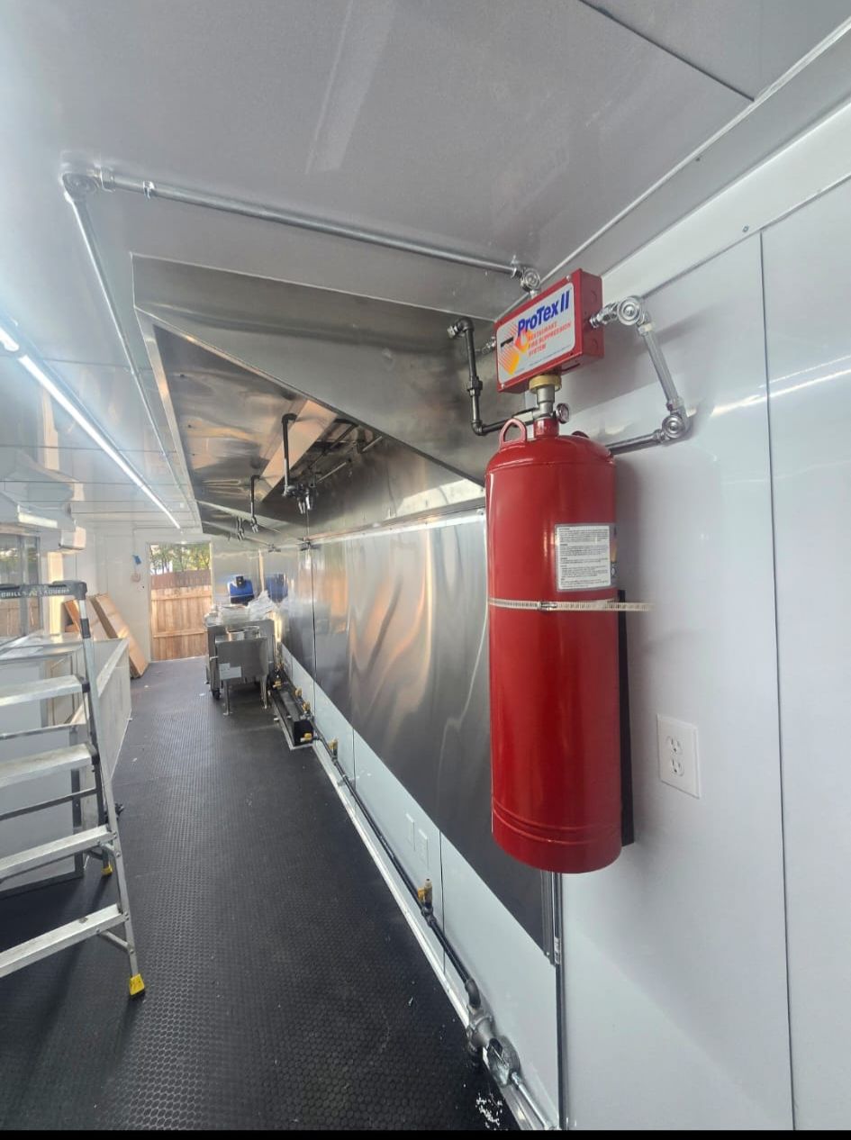 Fire system Fire Suppression System uses our exclusive ABC (Model 555) dry chemical. Protecting sensitive and valuable property, ABC dry chemical has quick flame “knock-down” and can help to secure Class A fires against re-ignition. Since many hazards inv